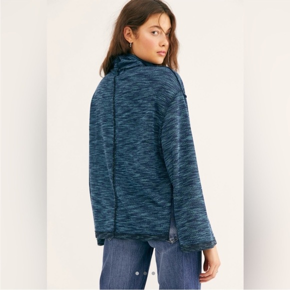 Free People Blue Turtleneck Sweater - Picture 8 of 9
